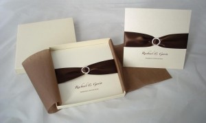 Madison Invitations in Brown